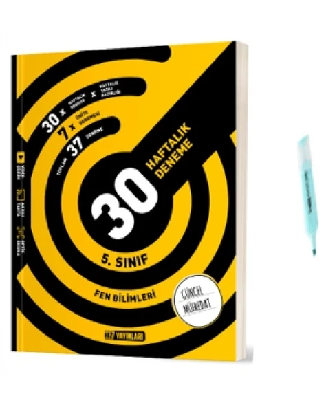 5.Sınıf Fen Bilimleri 30 Haftalık Deneme (Yeni Müfredat) ürün görseli 1