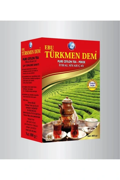 Ebu Türkmen Dem Çay Yeni Mahsul Doğal Taze Saf Sri Lanka Ithal ( Kaçak ) Çay 800 Gr ürün görseli 1