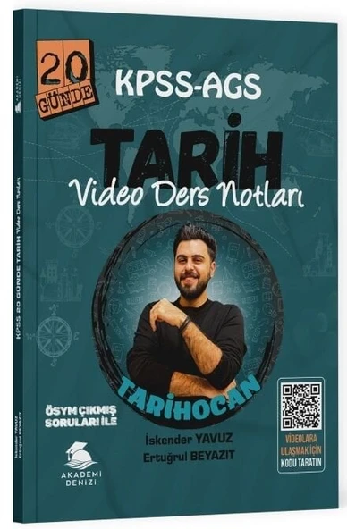 Akademi Denizi KPSS MEB-AGS 20 Günde Tarih TARİHOCAN Video Ders Notları - İskender Yavuz, Ertuğrul Beyazıt Akademi Denizi ürün görseli 1
