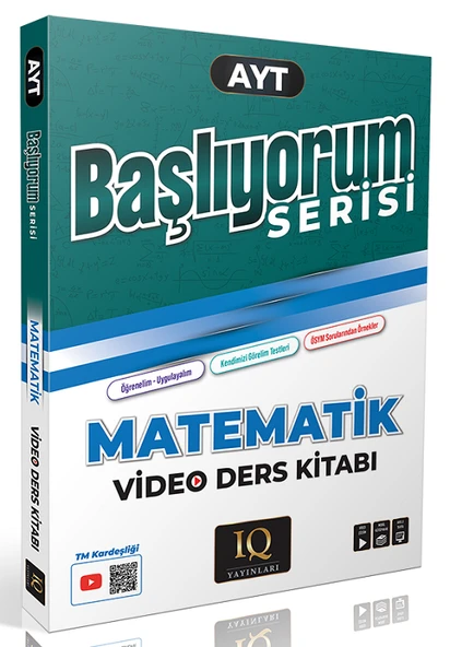 IQ Yayınları YKS AYT Matematik Başlıyorum Video Ders Kitabı IQ Yayınları ürün görseli 1