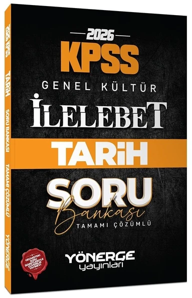 Yönerge 2026 KPSS Tarih İlelebet Soru Bankası Çözümlü Yönerge Yayınları ürün görseli 1