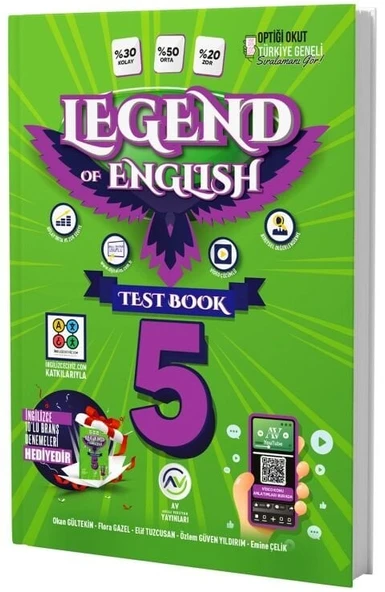 Av Yayınları 5. Sınıf Legend Of English Test Book ürün görseli 1