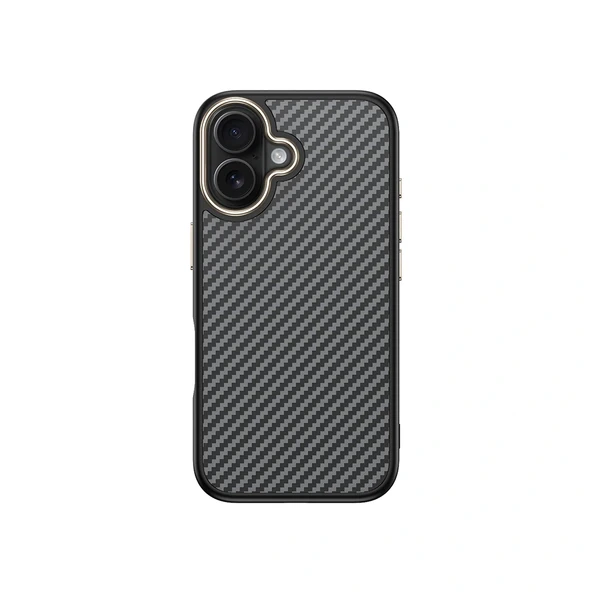 iPhone 16 Kılıf M-safe Şarj Özellikli Karbon Fiber Görünümlü Antina Kapak ürün görseli 1