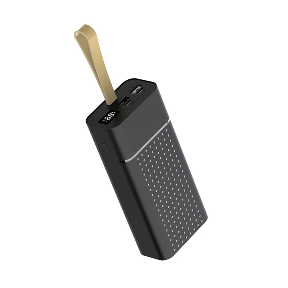 B-33 Hızlı Şarj Özellikli Askılı Led Göstergeli Taşınabilir Powerbank 30000mAh ürün görseli 1