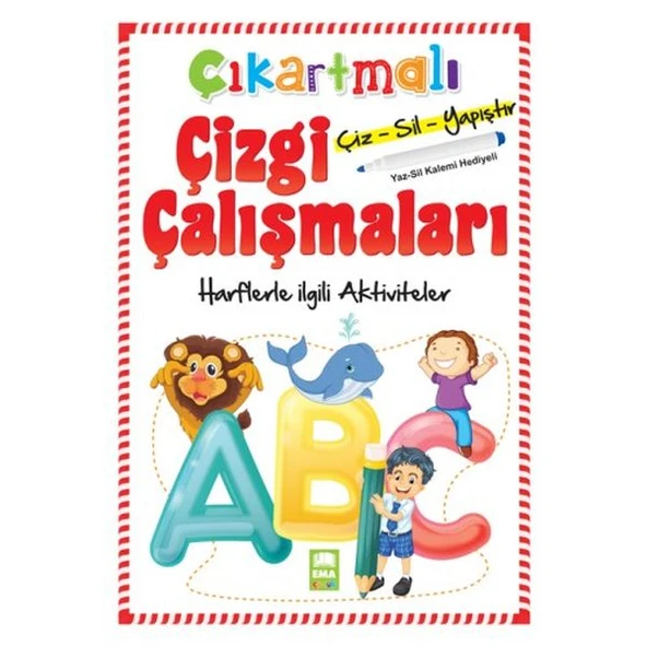 Çıkartmalı Çizgi Çalışmaları Harflerle İlgili Aktiviteler ürün görseli 1