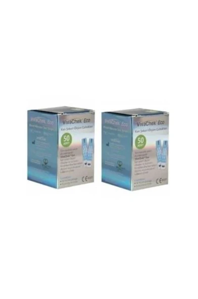 Vivachek Eco Seker Ölçüm Stribi 50 Adet 2'Li PAKET (SKT:06/2027) ürün görseli 1