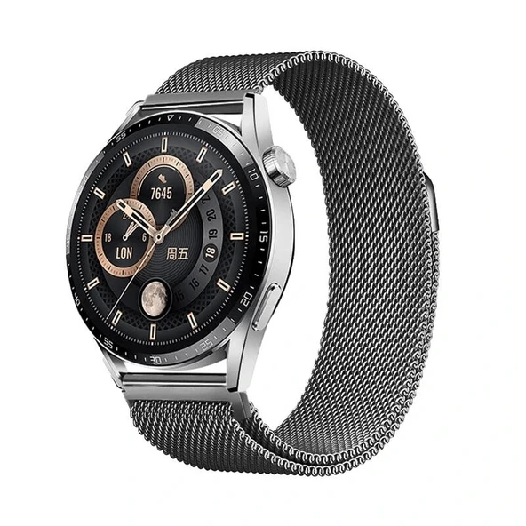 Samsung Watch Active 2 44mm Band-12 20mm Metal Hasır Kordon ürün görseli 1