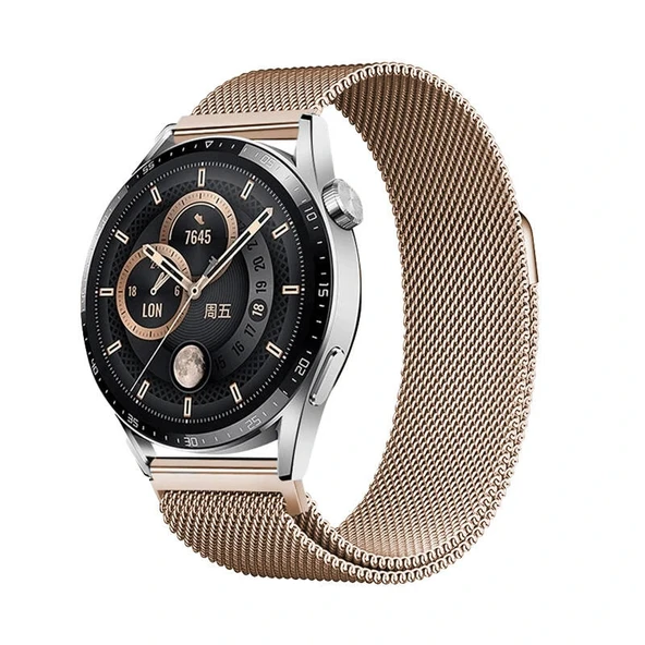 Samsung Watch Active 2 40mm Band-12 20mm Metal Hasır Kordon ürün görseli 1