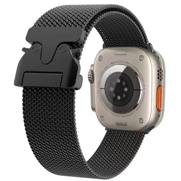Watch 10 42mm Uyumlu-25 Metal Hasır Kordon ürün görseli 1