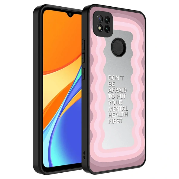 Xiaomi Redmi 9C Kılıf Aynalı Desenli Kamera Korumalı Parlak Mirror Kapak ürün görseli 1