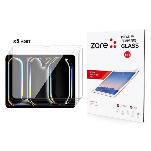 iPad 13 Pro 2024 5in1 Tablet Temperli Cam Ekran Koruyucu ürün görseli 1