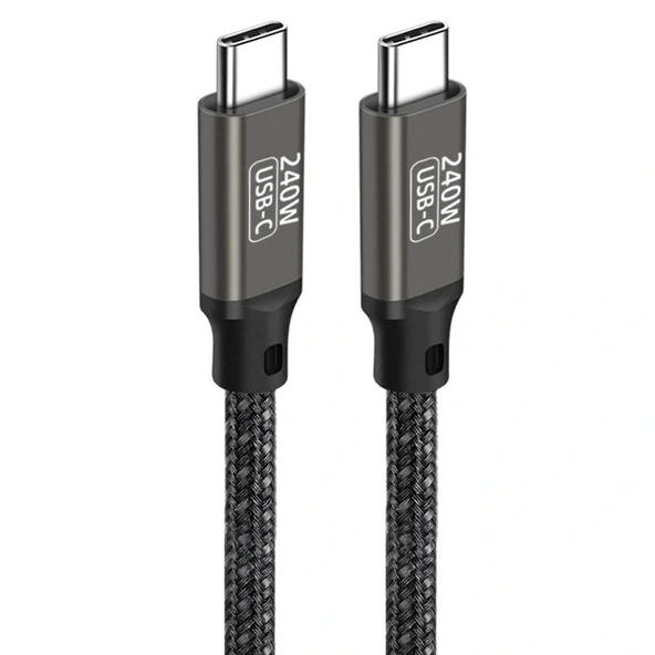 QG02 Type-C to Type-C PD3.1 Data Kablosu 240W 480Mbps 0.5 Metre ürün görseli 1