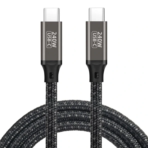 QG02 Type-C to Type-C PD3.1 Data Kablosu 240W 480Mbps 3 Metre ürün görseli 1