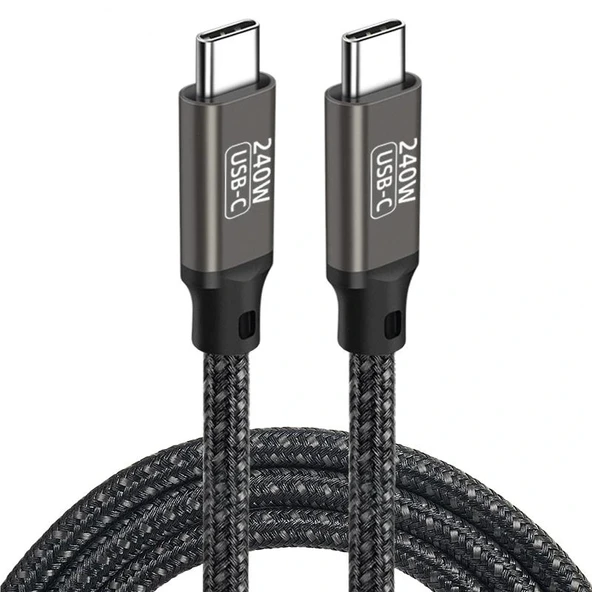 QG02 Type-C to Type-C PD3.1 Data Kablosu 240W 480Mbps 1.5 Metre ürün görseli 1