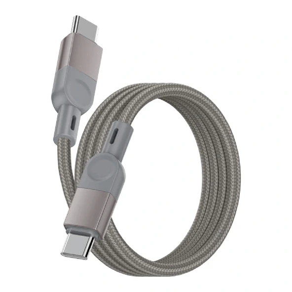 ZR-44 Type-C to Type-C PD 100W Örgü Tasarımlı Hızlı Şarj Özellikli Data ve Şarj Kablosu 1M ürün görseli 1