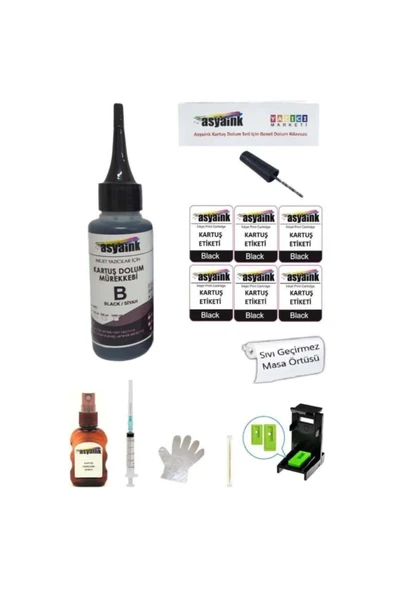Canon Pg-46 Uyumlu Siyah Kartuş Dolum Seti E414, E484 ürün görseli 1