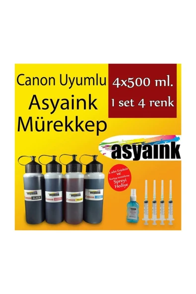 Canon Yazıcı Kartuş Dolum Mürekkep Seti 4x500ml ürün görseli 1