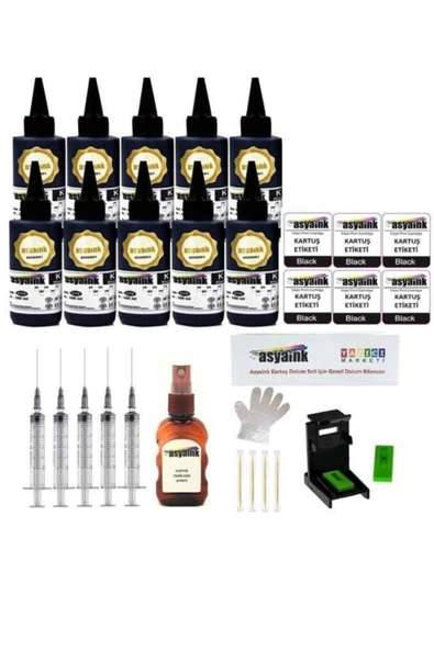 Canon E414 E484 Pg-46 Uyumlu Kartuş Dolum Seti 10*100ml ürün görseli 1
