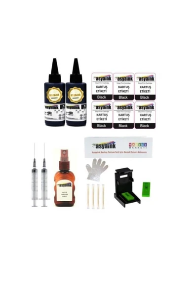 Canon E414 E474 Uyumlu Siyah Kartuş Dolum Seti Pg-46 2*100ml ürün görseli 1