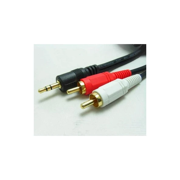 Nivatech Ntc 3.5 Mm. 2 Rca Line Aux Video  Kablosu - 1.5m ürün görseli 1