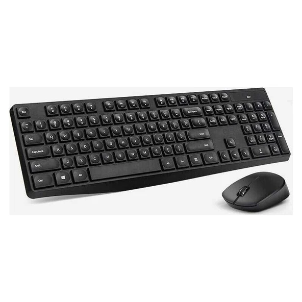 Hp CS10 USB Kablosuz Klavye + Mouse Set Siyah TÜRKÇE  Q ürün görseli 1