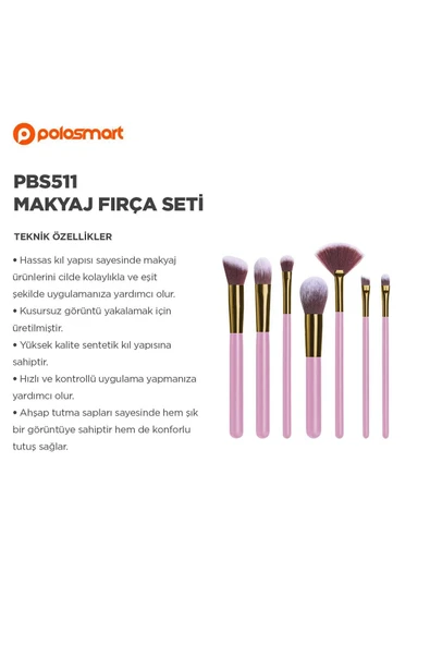 Polosmart PBS511 Makyaj Fırça Seti ürün görseli 1