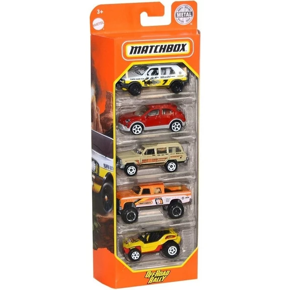 Matchbox 5'Li Araba Seti, 1:64 Ölçek, 3 Yaş ve Üzeri Çocuklar İçin C1817 ürün görseli 1