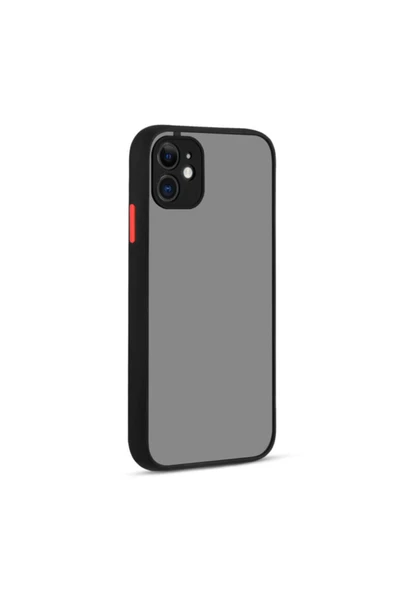IGBilişimteknoloji Iphone 11 Kılıf Kamera Korumalı Rekli Buzlu Hux Silikon Kılıf- Siyah Simex ürün görseli 1