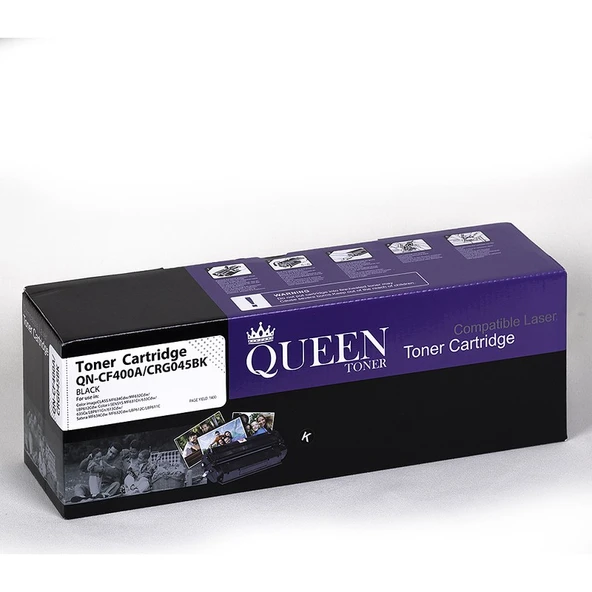Queen Hp 201A CF400A Muadil Toner 1800 Sayfa Siyah ürün görseli 1