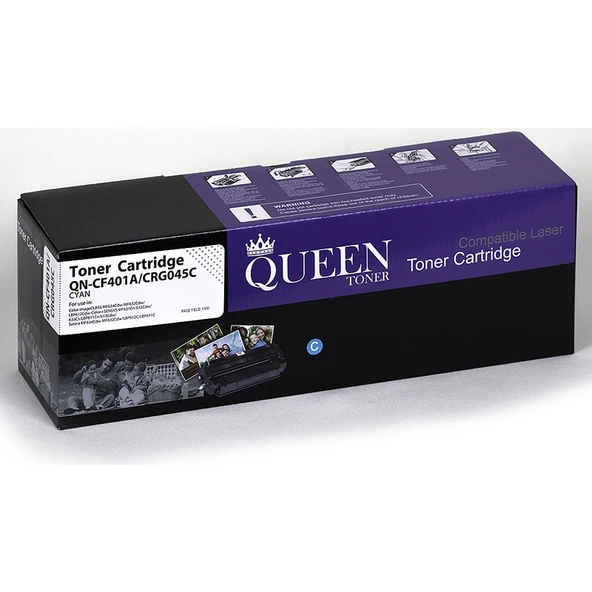 Queen Hp 201A CF401A Muadil Toner 1300 Sayfa Mavi ürün görseli 1