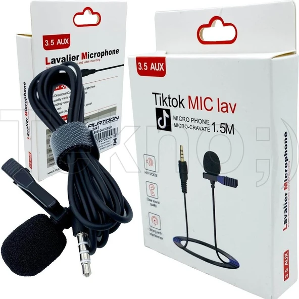 Myglobal Tiktok Youtube Mic Lav Mikrofon Platoon PL-2441 ürün görseli 1