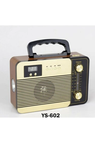 Favori Teknoloji Ys-602 Nostaljik Radyo Usb Aux Bluetooth Radyo Yüksek Ses Kalitesi Yeni Nesil ürün görseli 1