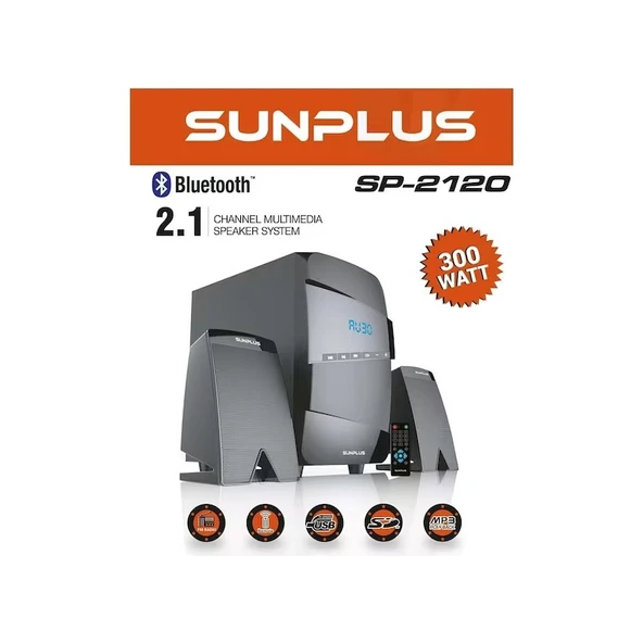 Sunplus SP-2120 Bt/usb/mp3 2+1 Ses Sistemi ürün görseli 1