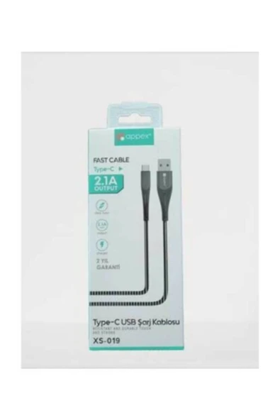 APPEX Fast Cable Type-c Xs-019 Usb Kablosu Stk545 ürün görseli 1