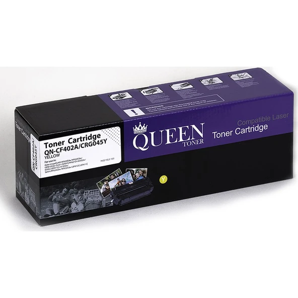 Queen Hp 201A CF402A Muadil Toner 1300 Sayfa Sarı ürün görseli 1