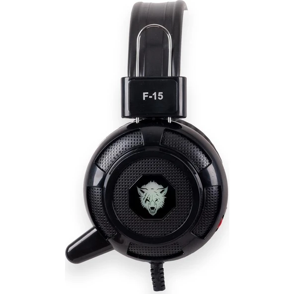 Yoro Yr-F15-B Mikrofonlu Işıklı Gaming Kulaklık Siyah ürün görseli 1