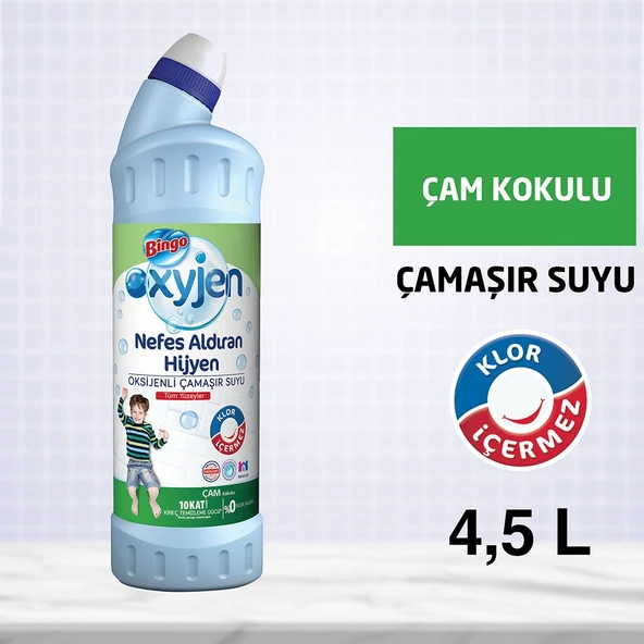Bingo Oksijen Çam Kokulu Ekonomi Paket Çamaşır Suyu 6 x 750 ML ürün görseli 1
