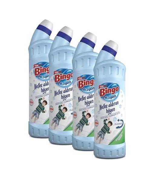Bingo Oksijen Derinlemesine Hijyen Klorsuz Çamaşır Suyu 4 x 750 ML ürün görseli 1