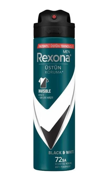 Rexona Invisible Black & White Erkek Sprey Deodorant 150 ML ürün görseli 1