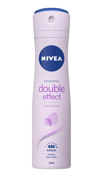 Nivea Double Effect 48H Kadın Sprey Deodorant 150 ML - Resim 3