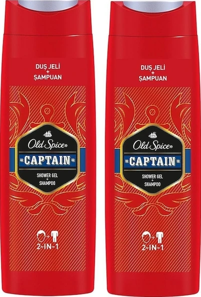 Old Spice Captain Duş Jeli ve Şampuan 2 x 400 ML ürün görseli 1