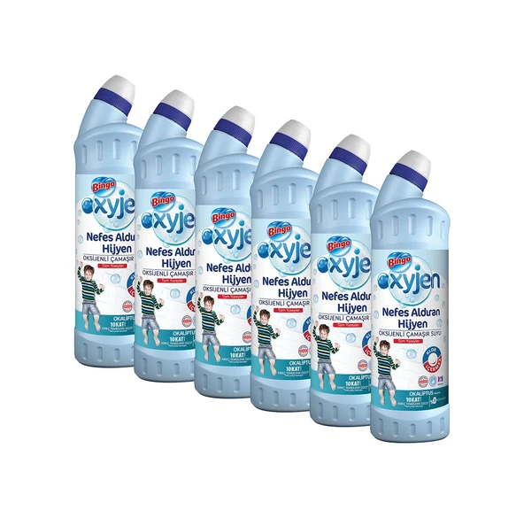 Bingo Oksijen Okaliptüs Çamaşır Suyu 6 x 750 ML ürün görseli 1