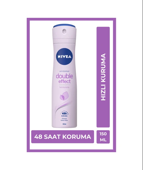 Nivea Double Effect 48H Kadın Sprey Deodorant 150 ML ürün görseli 1