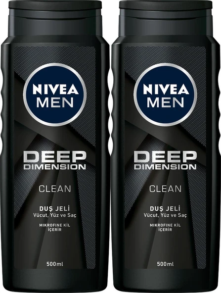 Nivea Men Deep Dimension Duş Jeli 2 x 500 ML ürün görseli 1