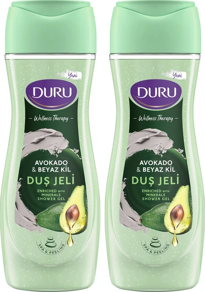 Duru Wellness Therapy Avokado & Beyaz Kil Duş Jeli 2 x 450 ML ürün görseli 1