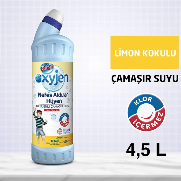 Bingo Oksijen Limon Kokulu Ekonomi Paket Çamaşır Suyu 6 x 750 ML ürün görseli 1