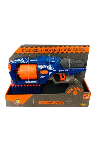 Prestij Oyuncak Sünger Mermi Atan Nerf Nişancı 2 Oyuncak Tabanca 20 Mermi Nerf ürün görseli 1