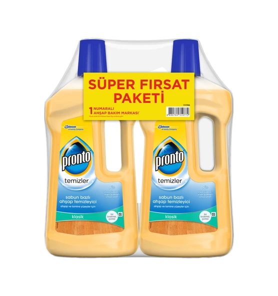 Pronto Sabun Bazlı Klasik Ahşap Yüzey Temizleyici 2 x 750 ML ürün görseli 1