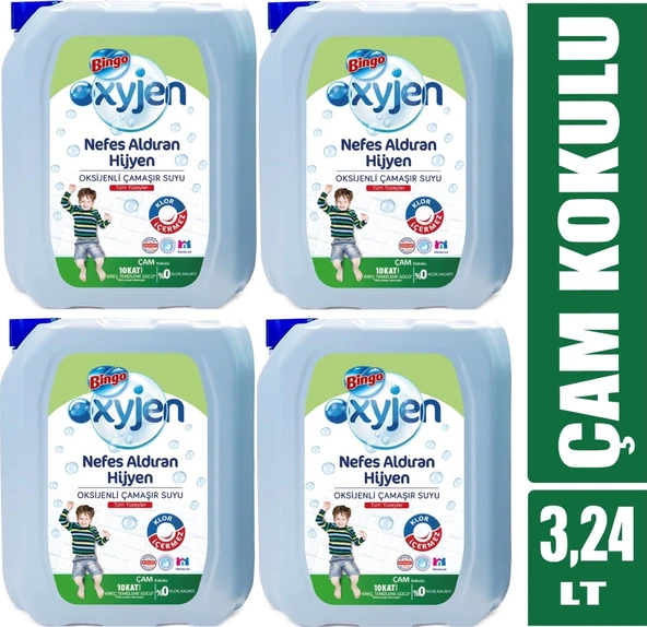 Bingo Çamaşır Suyu 3240ML Oksijenli Çam Kokulu (4 Lü Set) ürün görseli 1