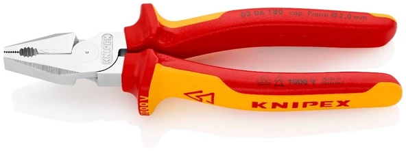 KNIPEX VDE 1000 Volt Ağır Tip Kombine Pense (0206180) ürün görseli 1